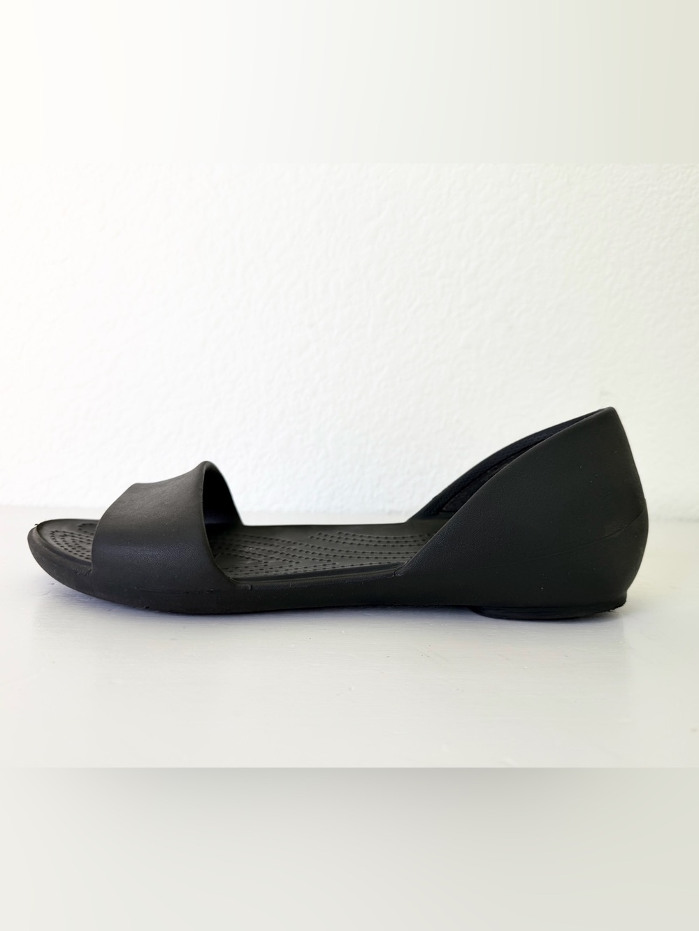 CROCS • Women's Black Open-Toe D'Orsay Sandal • Size 10